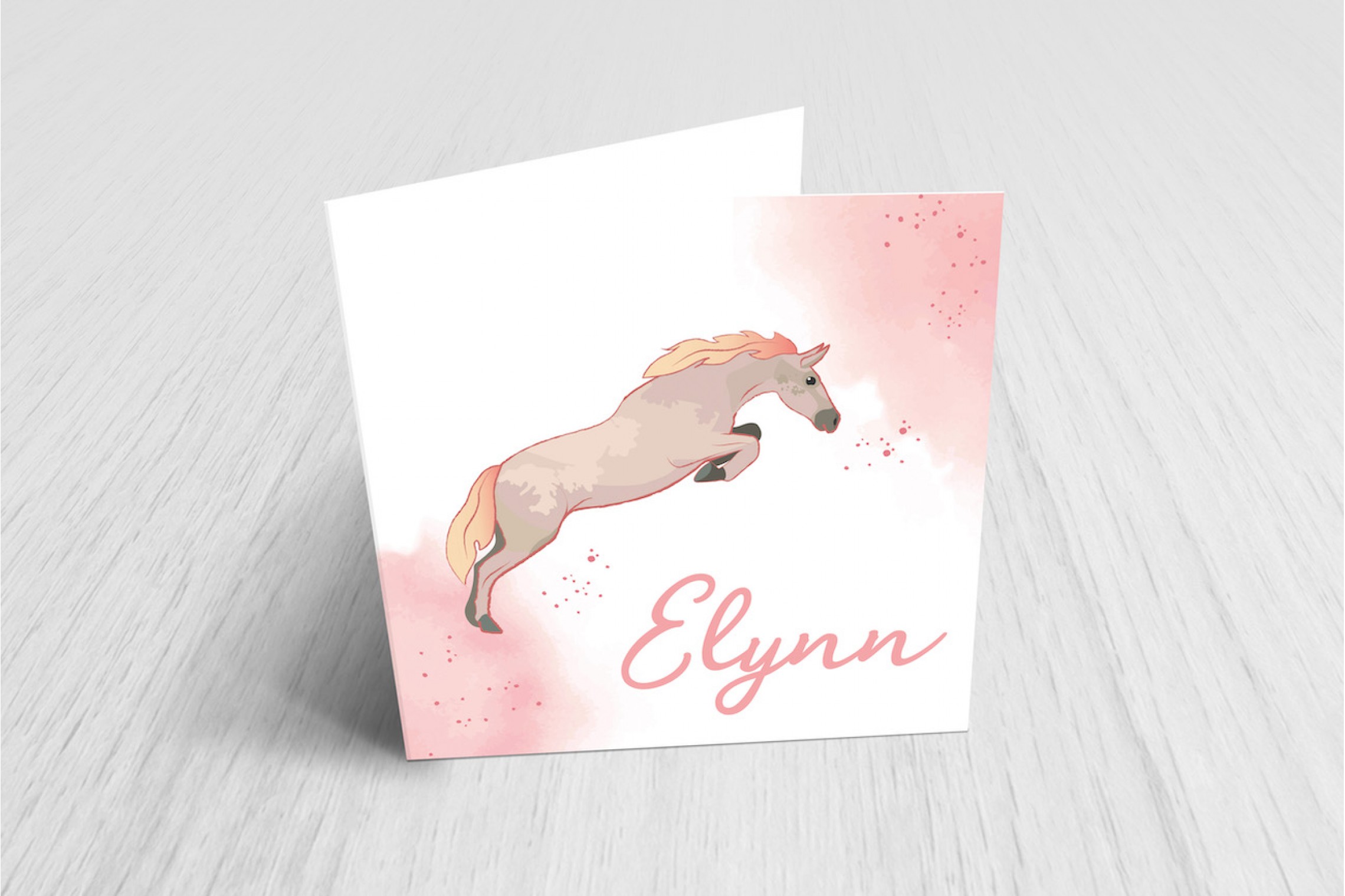 Paard met aquarel